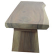 The Vanta Solid Wood Bench 48 x 17-20 x 18 in H KD Grey