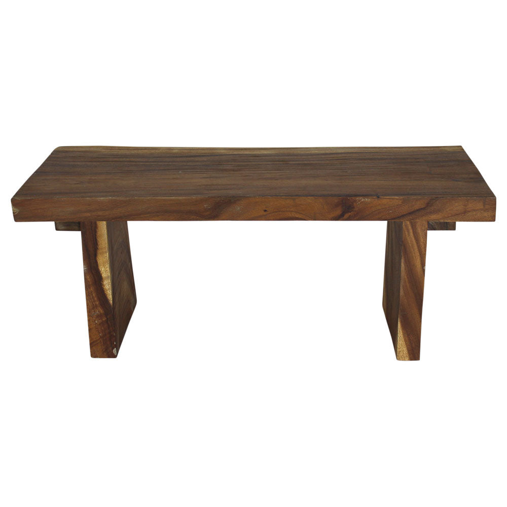 The Vanta Solid Wood Bench 48 x 17-20 x 18 in H KD Oak