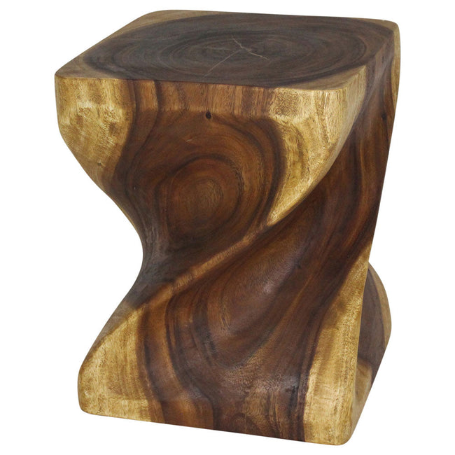 The Norvain Large Solid Wood End Table 16 in SQ x 20 in H Oak