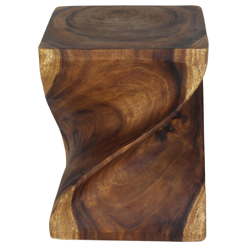 Norvain Large Solid Wood End Table 16 in SQ x 20 in H Walnut
