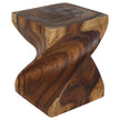Norvain Large Solid Wood End Table 16 in SQ x 20 in H Walnut