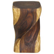 The Valeris Square Twist End Table, Oak, 12 in Sq x 20 in H