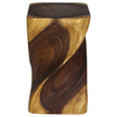 The Valeris Square Twist End Table, Oak, 12 in Sq x 20 in H