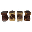 The Valeris Square Twist End Table, Walnut, 14 in Sq x 20 in H