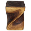 The Valeris Square Twist End Table, Walnut, 14 in Sq x 20 in H