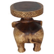 Kova Wide Roaring Elephant 15 in DIA x 20 in H Walnut