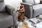 Kova Roaring Elephant 11 in DIA x 20 in H Walnut