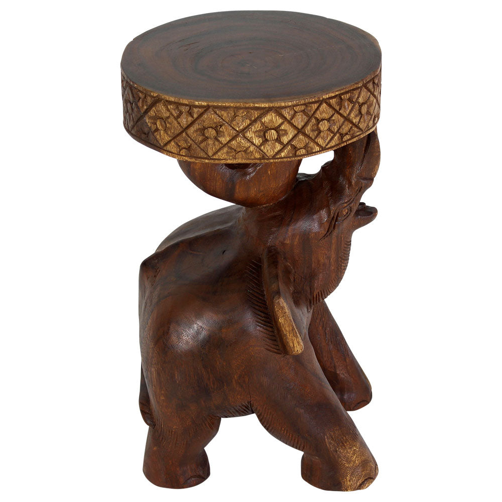 Kova Roaring Elephant 11 in DIA x 20 in H Walnut
