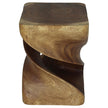 Elmare Large Flowing Solid End Table  15 x 15 x 20 in H Walnut