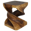 Elmare Large Flowing Solid End Table 18 x 18 x 23 in H Walnut