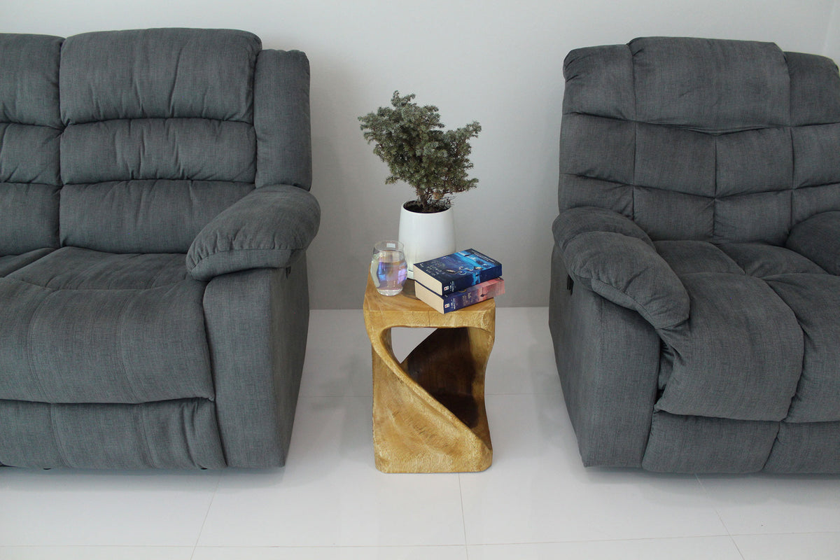 The Luma Square Twist End Table 12 in Sq