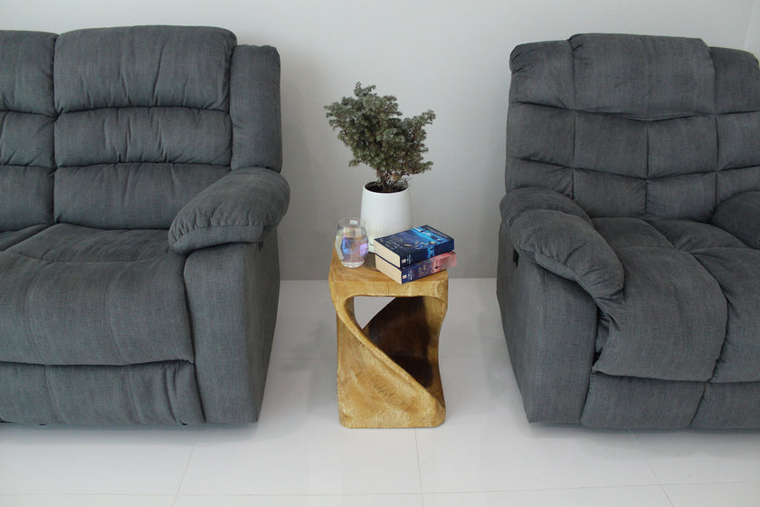 The Luma Square Twist End Table 12 in Sq