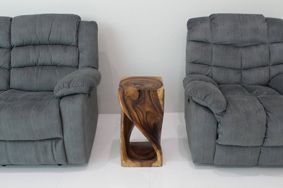The Luma Square Twist End Table 12 in Sq