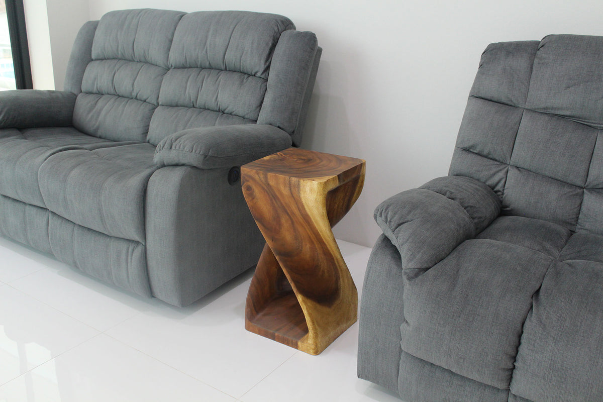 The Luma Square Twist End Table 12 in Sq