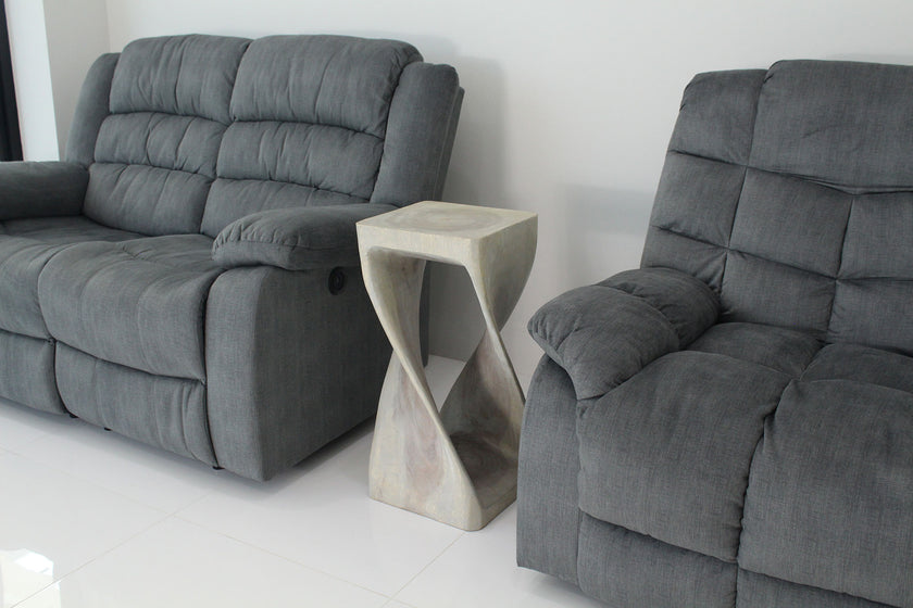The Luma Square Twist End Table 12 in Sq