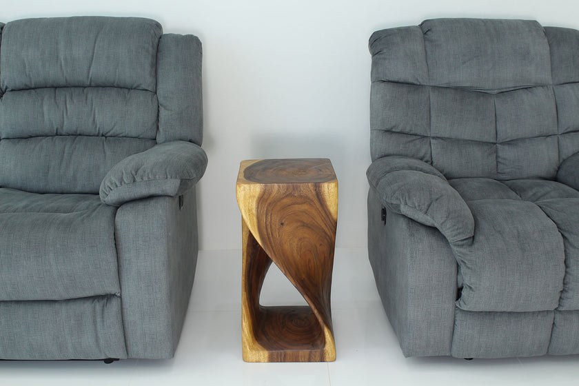 The Luma Square Twist End Table 12 in Sq