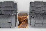 Norvain Large Solid Wood End Table 16 in SQ x 20 in H Walnut