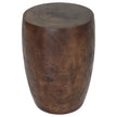 Mirel Round Solid Wood End Table 14 in D Top x 15 in D x 11 in D Base x 20 in H Dark Walnut