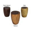 The Mirel Round Solid Wood End Table 14 in D Top x 15 in D x 11 in D Base x 20 in H Walnut