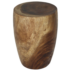 Mirel Round Sold Wood End Table 14 in D Top x 15 in D x 11 in D Base x 20 in H Walnut