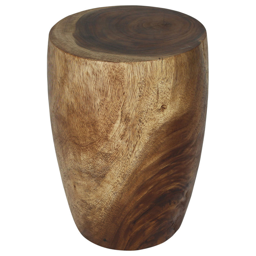 Mirel Round Sold Wood End Table 14 in D Top x 15 in D x 11 in D Base x 20 in H Walnut