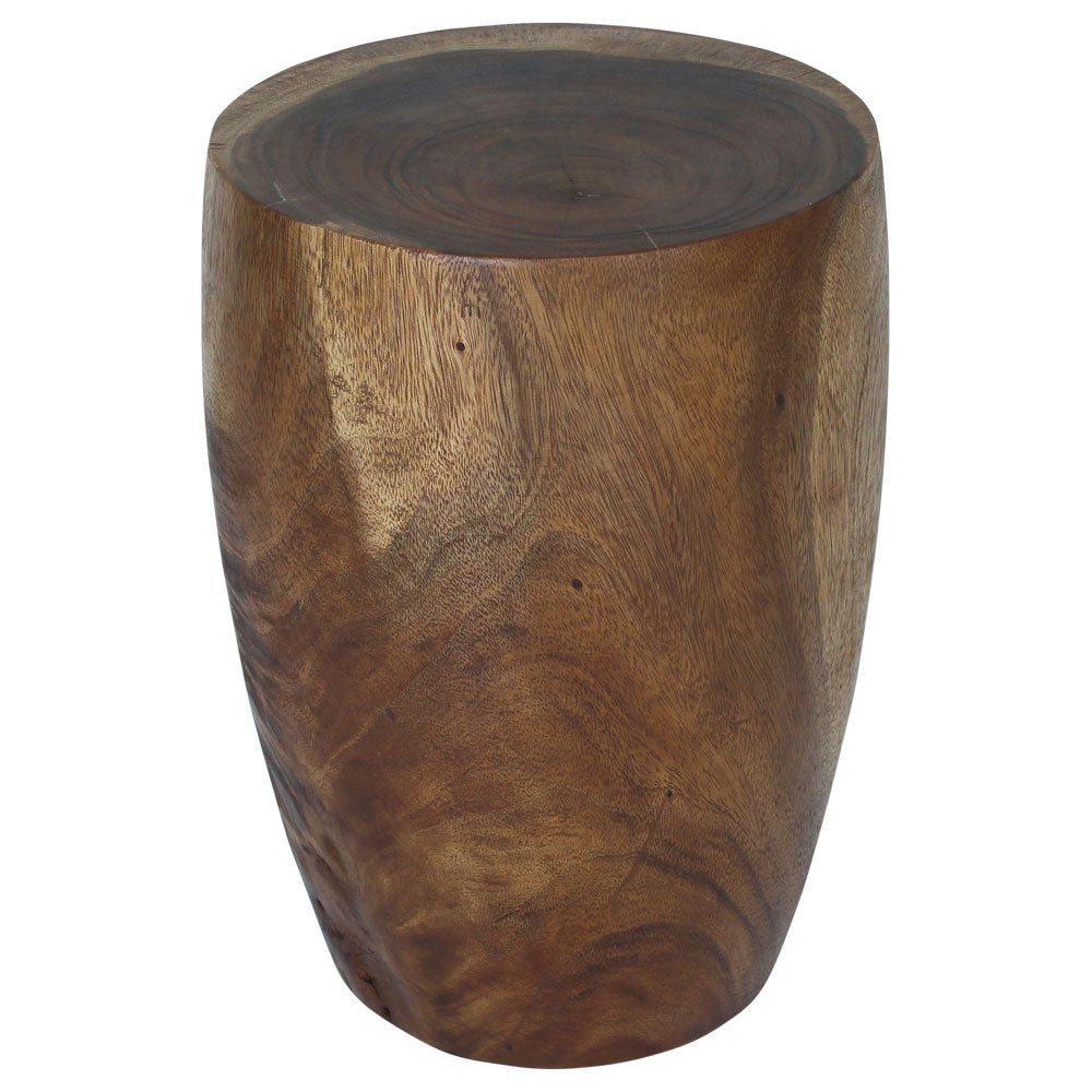 Mirel Round Sold Wood End Table 14 in D Top x 15 in D x 11 in D Base x 20 in H Walnut
