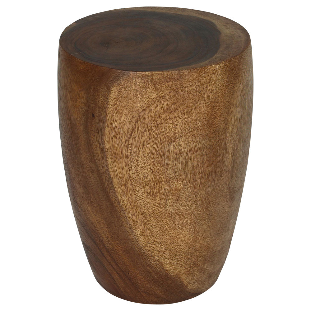 Mirel Round Sold Wood End Table 14 in D Top x 15 in D x 11 in D Base x 20 in H Walnut