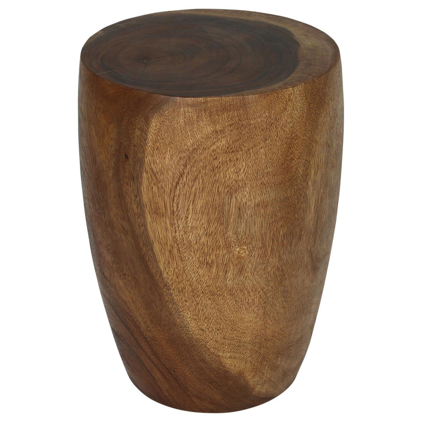 Mirel Round Sold Wood End Table 14 in D Top x 15 in D x 11 in D Base x 20 in H Walnut