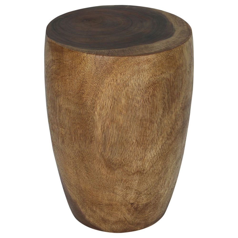 Mirel Round Sold Wood End Table 14 in D Top x 15 in D x 11 in D Base x 20 in H Walnut