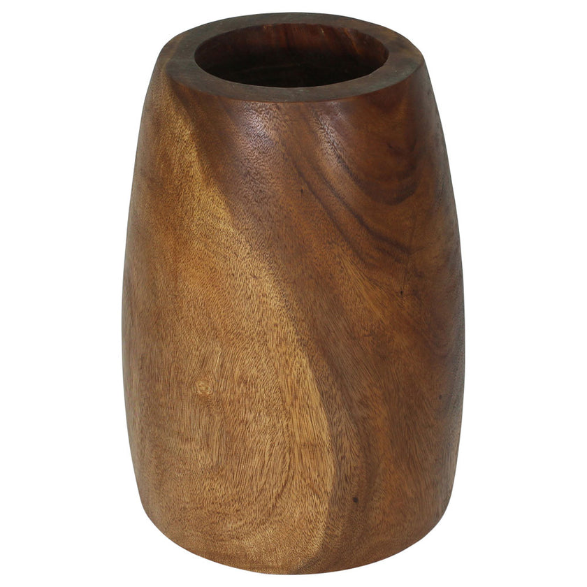 Mirel Round Sold Wood End Table 14 in D Top x 15 in D x 11 in D Base x 20 in H Walnut