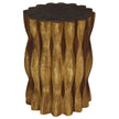 The Evora Mangrove Stump Solid Wood End Table 15 in DIA x 20 in H Oak
