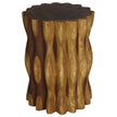 The Evora Mangrove Stump Solid Wood End Table 15 in DIA x 20 in H Oak