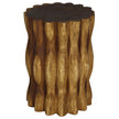 The Evora Mangrove Stump Solid Wood End Table 15 in DIA x 20 in H Oak
