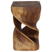 Kirel Rectangular Double Twist End Table 12 x 14 in x 23 in H Walnut