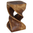 Kirel Rectangular Double Twist End Table 12 x 14 in x 23 in H Walnut