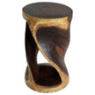 Zora Round Accent End Table 14 in DIA x 23 in H Walnut