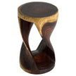 Zora Round Accent End Table 14 in DIA x 23 in H Walnut