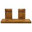 The Solis Large Teak Block Bench 48 x 12 x 19 in H KD Oak