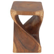 Selorin Wide Twisted End Table 15 x 15 x 23 in H Cherry