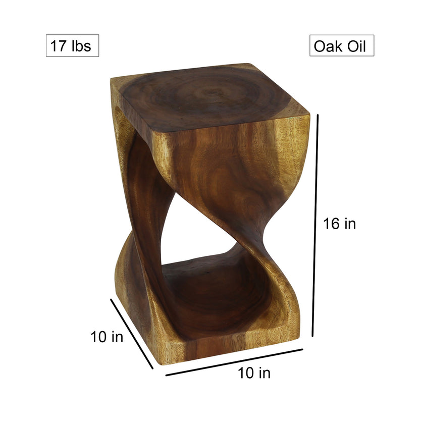The Luma Square Twist End Table 10 in Sq
