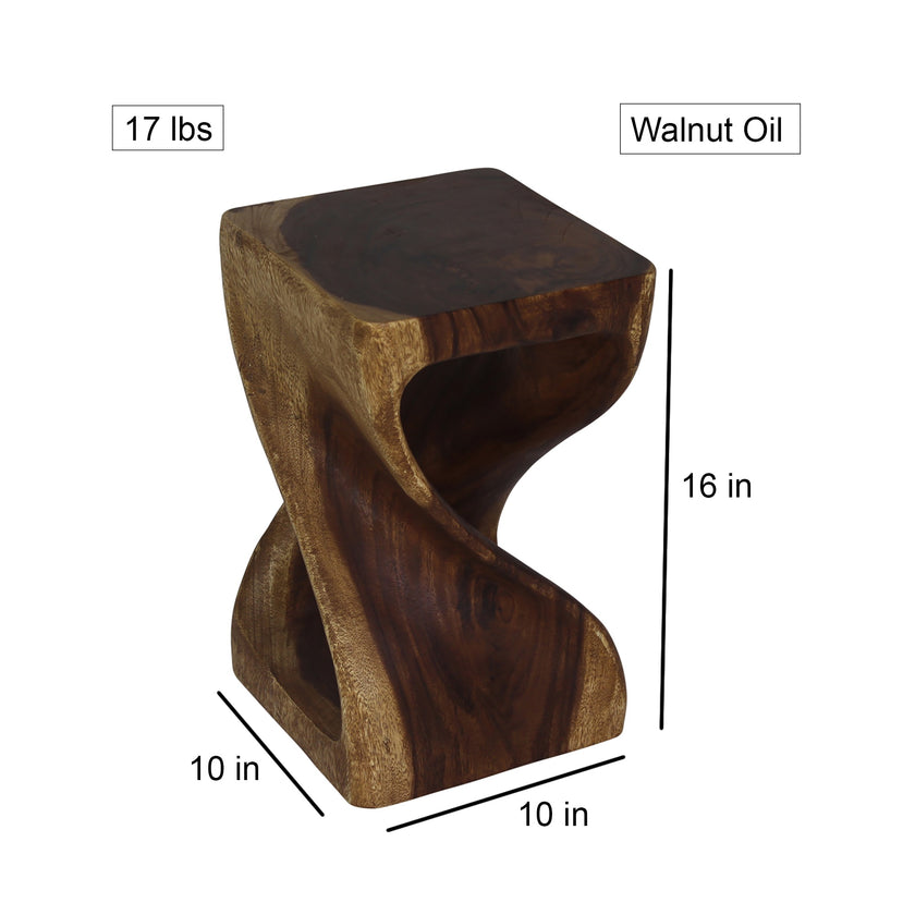 The Luma Square Twist End Table 10 in Sq