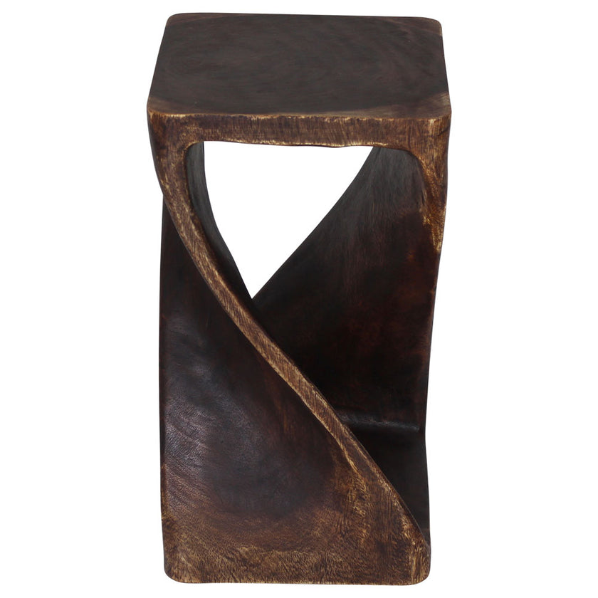 The Luma Square Twist End Table 10 in Sq