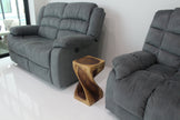 Luma Square Twisted End Table 10 in SQ x 18 in H Walnut