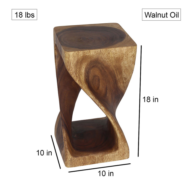 The Luma Square Twist End Table 10 in Sq