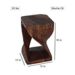 The Luma Square Twist End Table 12 in Sq