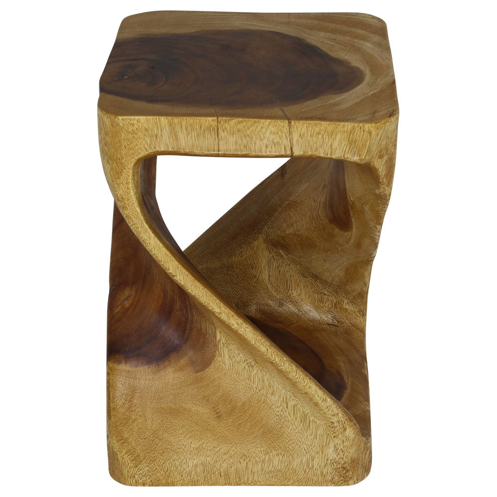 The Luma Square Twist End Table 12 in Sq