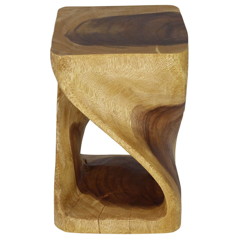 The Luma Square Twist End Table 12 in Sq