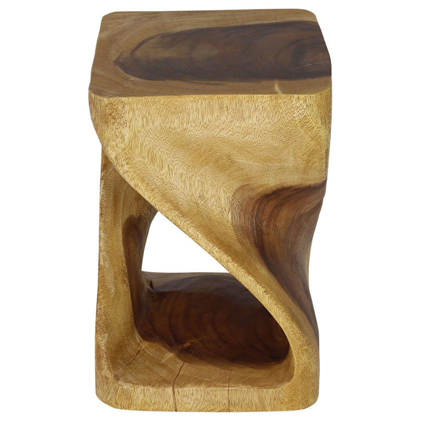 The Luma Square Twist End Table 12 in Sq