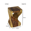 The Luma Square Twist End Table 12 in Sq