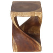 Luma Square Twisted End Table 12 in SQ x 18 in H Walnut